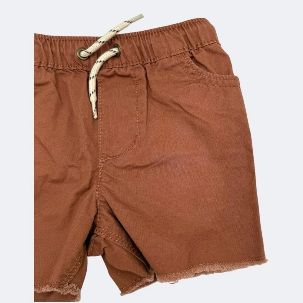 Carter’s Baby Pull-on Poplin Brown Casual Shorts with Drawstring 12 Months